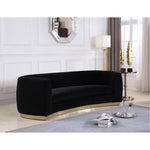 Julian 91.5" Velvet Upholstered Sofa in Black