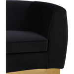 Julian 91.5" Velvet Upholstered Sofa in Black