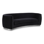 Julian 91.5" Velvet Upholstered Sofa in Black