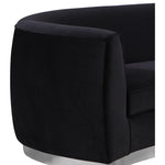 Julian 91.5" Velvet Upholstered Sofa in Black