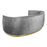 Julian 91.5" Velvet Upholstered Sofa in Grey