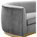 Julian 91.5" Velvet Upholstered Sofa in Grey
