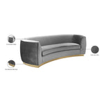 Julian 91.5" Velvet Upholstered Sofa in Grey