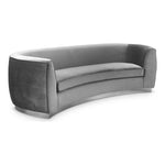 Julian 91.5" Velvet Upholstered Sofa in Grey