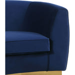 Julian 91.5" Velvet Upholstered Sofa in Navy