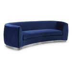 Julian 91.5" Velvet Upholstered Sofa in Navy