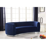 Julian 91.5" Velvet Upholstered Sofa in Navy