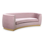 Julian 91.5" Velvet Upholstered Sofa in Pink