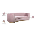 Julian 91.5" Velvet Upholstered Sofa in Pink