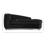 Julian Velvet Upholstered Chaise Lounge in Black