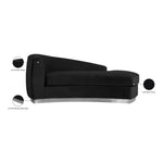 Julian Velvet Upholstered Chaise Lounge in Black