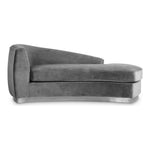 Julian Velvet Upholstered Chaise Lounge in Grey