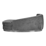 Julian Velvet Upholstered Chaise Lounge in Grey