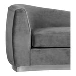 Julian Velvet Upholstered Chaise Lounge in Grey