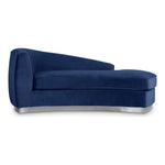 Julian Velvet Upholstered Chaise Lounge in Navy