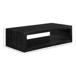 Alma Oak Veneer Coffee Table in Black