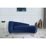 Julian Velvet Upholstered Chaise Lounge in Navy