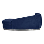 Julian Velvet Upholstered Chaise Lounge in Navy