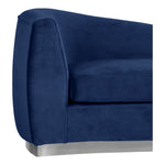 Julian Velvet Upholstered Chaise Lounge in Navy