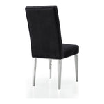 Juno Velvet Upholstered Dining Chair in Black
