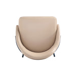 Gracie Metal Upholstered Barstool in Tan and Black