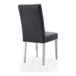 Juno Velvet Upholstered Dining Chair in Grey