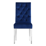 Juno Velvet Upholstered Dining Chair in Navy