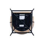 Gracie Metal Upholstered Barstool in Tan and Black