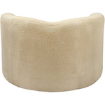 Kali Faux Shearling Teddy Fabric Upholstered Chair in Beige
