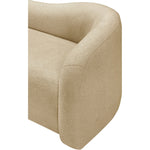 Kali Faux Shearling Teddy Fabric Upholstered Chair in Beige
