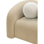 Kali Faux Shearling Teddy Fabric Upholstered Chair in Beige
