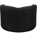 Kali Faux Shearling Teddy Fabric Upholstered Chair in Black