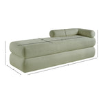 Kennedy Chenille Fabric Upholstered Bench in Mint