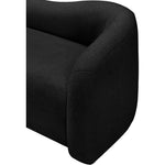 Kali Faux Shearling Teddy Fabric Upholstered Chair in Black