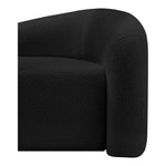 Kali Faux Shearling Teddy Fabric Upholstered Chair in Black