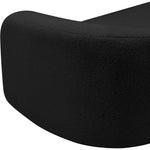 Kali Faux Shearling Teddy Fabric Upholstered Chair in Black