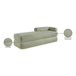 Kennedy Chenille Fabric Upholstered Bench in Mint