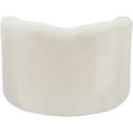 Kali Faux Shearling Teddy Fabric Upholstered Chair in Cream