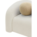 Kali Faux Shearling Teddy Fabric Upholstered Chair in Cream