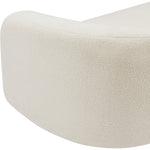 Kali Faux Shearling Teddy Fabric Upholstered Chair in Cream