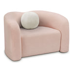 Kali Faux Shearling Teddy Fabric Upholstered Chair in Pink
