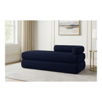 Kennedy Chenille Fabric Upholstered Bench in Navy