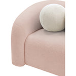 Kali Faux Shearling Teddy Fabric Upholstered Chair in Pink