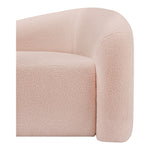 Kali Faux Shearling Teddy Fabric Upholstered Chair in Pink