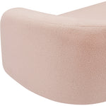 Kali Faux Shearling Teddy Fabric Upholstered Chair in Pink