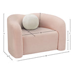 Kali Faux Shearling Teddy Fabric Upholstered Chair in Pink