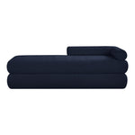 Kennedy Chenille Fabric Upholstered Bench in Navy