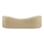 Kali 86" Faux Shearling Teddy Fabric Upholstered Sofa in Beige