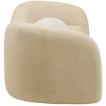 Kali 86" Faux Shearling Teddy Fabric Upholstered Sofa in Beige