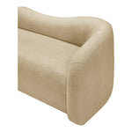 Kali 86" Faux Shearling Teddy Fabric Upholstered Sofa in Beige